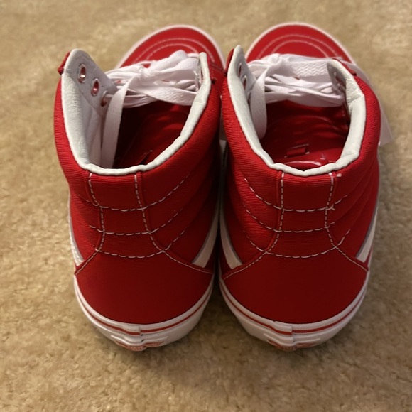 Vans Sk8-Hi Sneakers Size 9.5 Color Red White - Picture 3 of 11